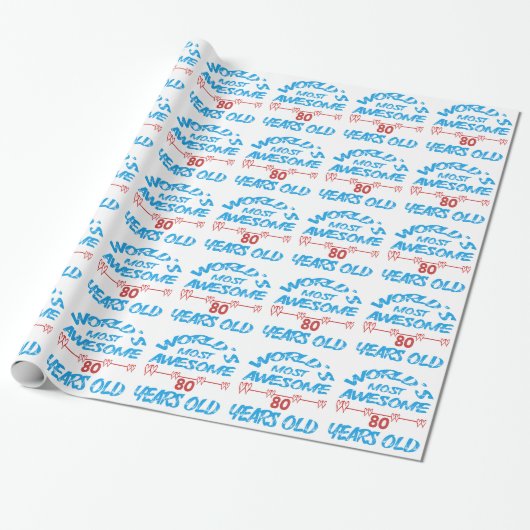 's Werelds meest geweldige 80-jarige Cadeaupapier (Uitgerold)