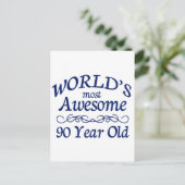's Werelds meest Geweldige 90-jarige Briefkaart (Staand voorkant)