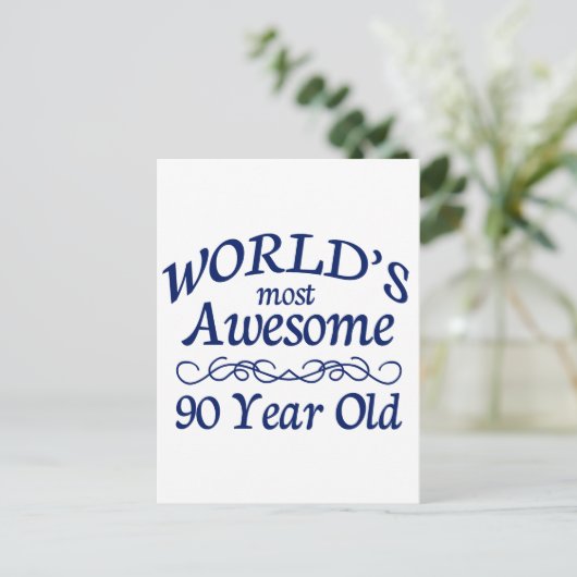 's Werelds meest Geweldige 90-jarige Briefkaart (Staand voorkant)
