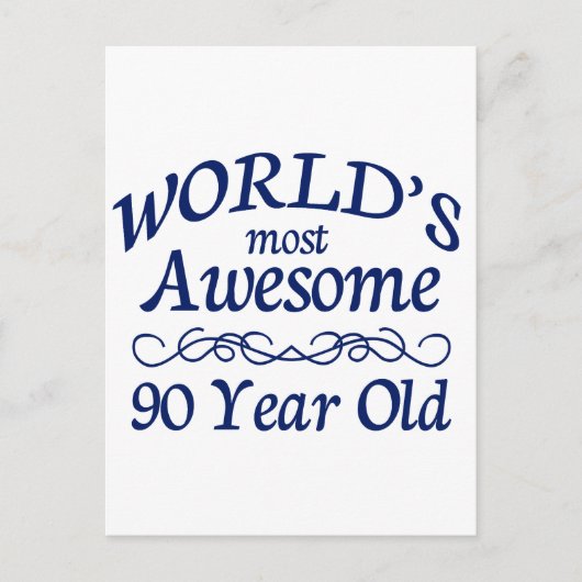 's Werelds meest Geweldige 90-jarige Briefkaart (Voorkant)