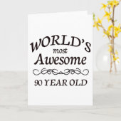 's Werelds meest Geweldige 90-jarige Kaart (Gele Bloem)
