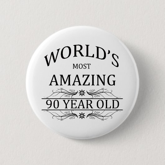 's Werelds meest Geweldige 90-jarige Ronde Button 5,7 Cm (Voorkant)
