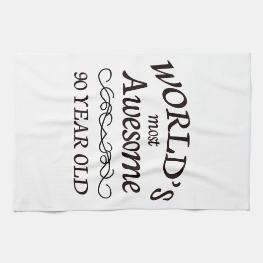 's Werelds meest Geweldige 90-jarige Theedoek (Horizontaal)