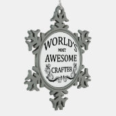 's Werelds meest Geweldige ambachtsman Tin Sneeuwvlok Ornament (Links)