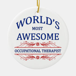 's Werelds meest Geweldige arbeids-therapeut Keramisch Ornament
