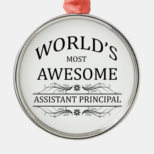 's Werelds meest Geweldige assistent-hoofd Metalen Ornament (Voorkant)