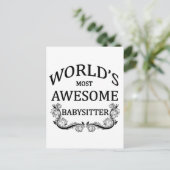 's Werelds meest Geweldige babysitter Briefkaart (Staand voorkant)