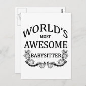 's Werelds meest Geweldige babysitter Briefkaart (Voorkant / Achterkant)
