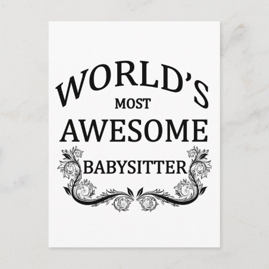 's Werelds meest Geweldige babysitter Briefkaart (Voorkant)