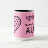 's Werelds meest Geweldige BEDRAG Polka Dot Hearts Mok (Midden)