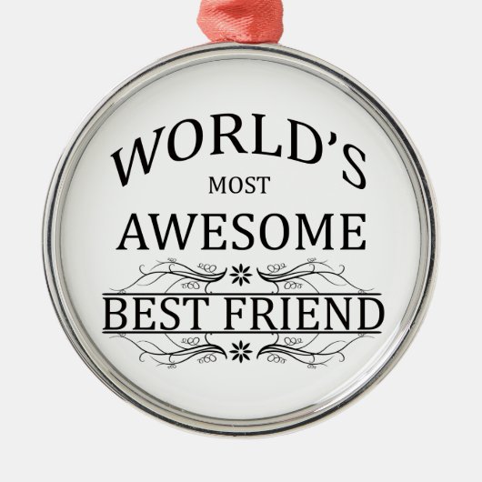 's Werelds meest Geweldige beste vriend Metalen Ornament (Voorkant)