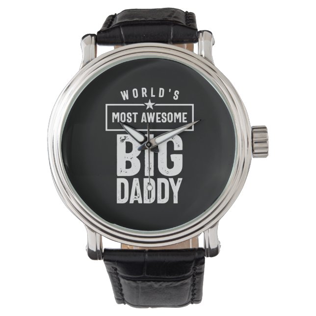 's Werelds meest Geweldige Big Papa | Vader Grandf Horloge (Voorkant)