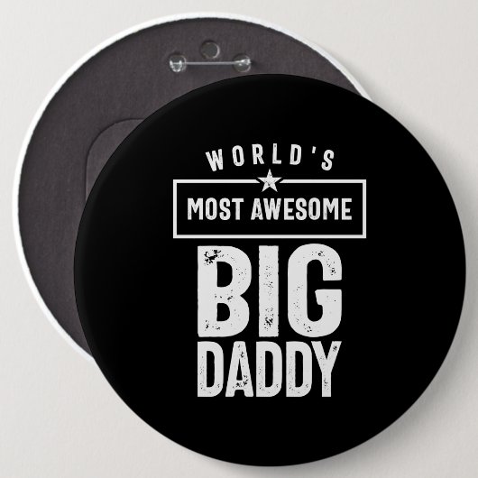 's Werelds meest Geweldige Big Papa | Vader Grandf Ronde Button 6,0 Cm (Voorkant /achterkant)