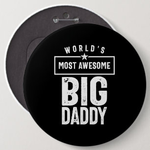 's Werelds meest Geweldige Big Papa Vader Grandf Ronde Button 6,0 Cm