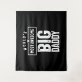 's Werelds meest Geweldige Big Papa | Vader Grandf Wandkleed (Voorkant)