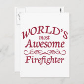 's Werelds meest Geweldige brandweerman Briefkaart (Voorkant / Achterkant)