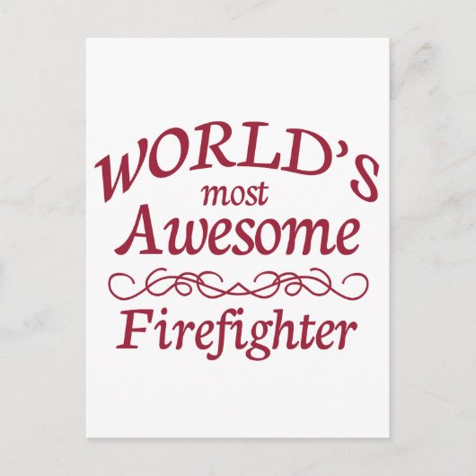 's Werelds meest Geweldige brandweerman Briefkaart (Voorkant)