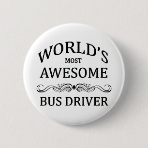's Werelds meest Geweldige busbestuurder Ronde Button 5,7 Cm