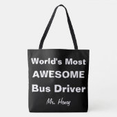 's Werelds meest Geweldige busdriver op maat Tote Bag (Voorkant)