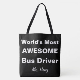 's Werelds meest Geweldige busdriver op maat Tote Bag