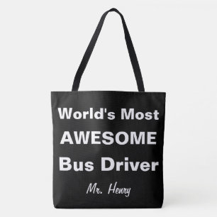's Werelds meest Geweldige busdriver op maat Tote Bag