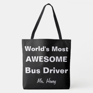 's Werelds meest Geweldige busdriver op maat Tote Bag