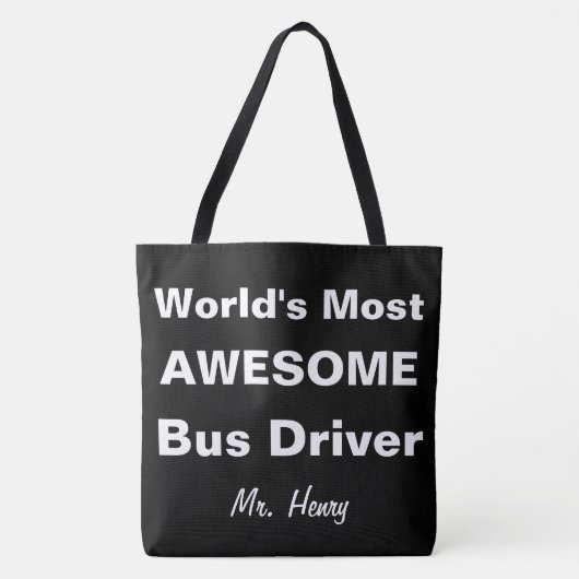 's Werelds meest Geweldige busdriver op maat Tote Bag (Voorkant)