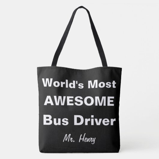 's Werelds meest Geweldige busdriver op maat Tote Bag (Achterkant)