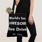 's Werelds meest Geweldige busdriver op maat Tote Bag (Dichtbij)
