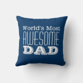 's Werelds meest GEWELDIGE DAD-tekstontwerp Kussen (Achterkant)