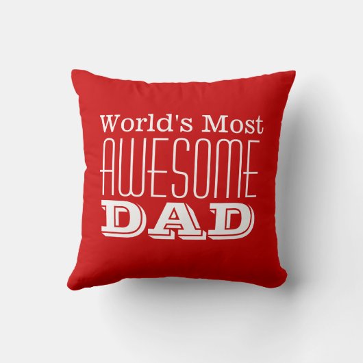 's Werelds meest GEWELDIGE DAD-tekstontwerp Kussen (Achterkant)