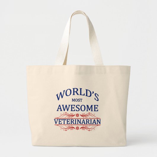 's Werelds meest Geweldige dierenarts Grote Tote Bag (Voorkant)