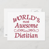 's Werelds meest Geweldige diëtitist Briefkaart (Voorkant / Achterkant)