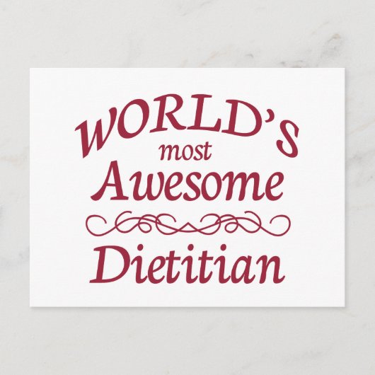 's Werelds meest Geweldige diëtitist Briefkaart (Voorkant)