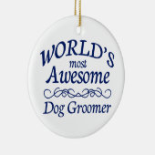 's Werelds meest Geweldige Dog Groomer Keramisch Ornament (Rechts)