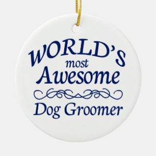 's Werelds meest Geweldige Dog Groomer Keramisch Ornament