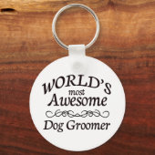 's Werelds meest Geweldige Dog Groomer Sleutelhanger (Voorkant)