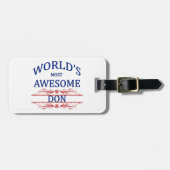 's Werelds meest Geweldige DON Bagagelabel (Voorkant horizontaal)