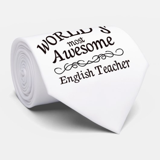 's Werelds meest Geweldige Engelse leraar Stropdas (Opgerold)