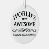 's Werelds meest Geweldige geneeskundige registrat Keramisch Ornament (Rechts)