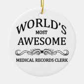 's Werelds meest Geweldige geneeskundige registrat Keramisch Ornament (Voorkant)