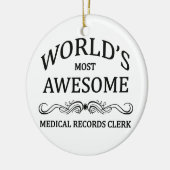 's Werelds meest Geweldige geneeskundige registrat Keramisch Ornament (Links)