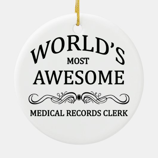 's Werelds meest Geweldige geneeskundige registrat Keramisch Ornament (Achterkant)