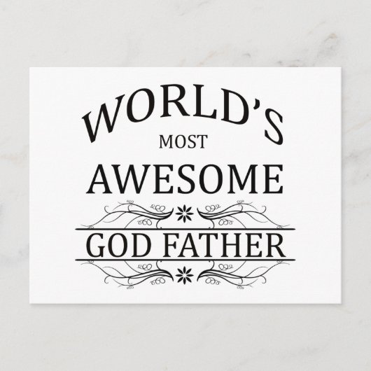 's Werelds meest Geweldige God Vader Briefkaart (Voorkant)