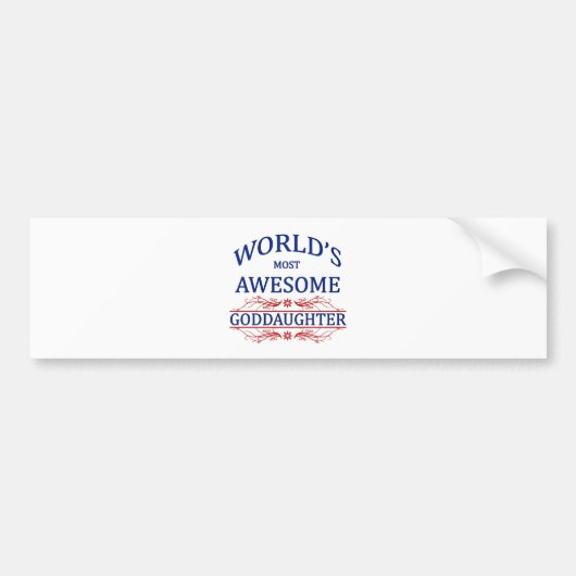 's Werelds meest Geweldige goddochter Bumpersticker (Voorkant)