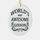 's Werelds meest Geweldige Godson Keramisch Ornament (Rechts)
