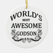 's Werelds meest Geweldige Godson Keramisch Ornament (Voorkant)