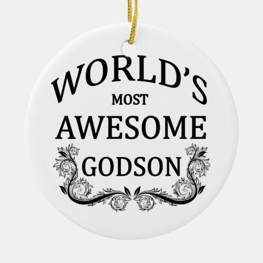 's Werelds meest Geweldige Godson Keramisch Ornament (Voorkant)