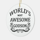 's Werelds meest Geweldige Godson Keramisch Ornament (Links)