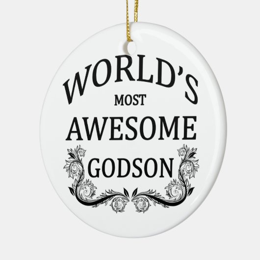 's Werelds meest Geweldige Godson Keramisch Ornament (Links)